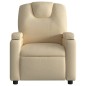 vidaXL Sillón reclinable de masaje eléctrico tela color crema vidaXL Sillón reclinable de masaje eléctrico tela color crema