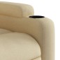 vidaXL Sillón reclinable de masaje eléctrico tela color crema vidaXL Sillón reclinable de masaje eléctrico tela color crema