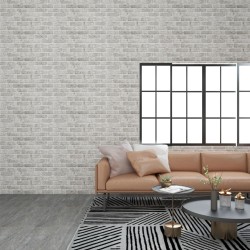 vidaXL Paneles de pared 3D diseño de ladrillo 11 uds EPS gris claro