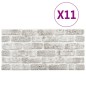 vidaXL Paneles de pared 3D diseño de ladrillo 11 uds EPS gris claro vidaXL Paneles de pared 3D diseño de ladrillo 11 uds EPS gris claro