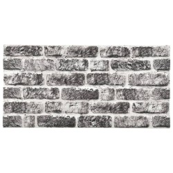 vidaXL Paneles de pared 3D ladrillo gris oscuro y gris 11 pzas EPS