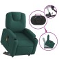 vidaXL Silla de masaje reclinable de pie de tela verde oscura vidaXL Silla de masaje reclinable de pie de tela verde oscura