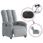 vidaXL Sillón reclinable eléctrico tela gris claro vidaXL Sillón reclinable eléctrico tela gris claro