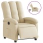 vidaXL Sillón reclinable eléctrico de tela crema vidaXL Sillón reclinable eléctrico de tela crema