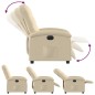 vidaXL Sillón reclinable eléctrico de tela crema vidaXL Sillón reclinable eléctrico de tela crema