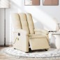 vidaXL Sillón reclinable de masaje eléctrico tela color crema vidaXL Sillón reclinable de masaje eléctrico tela color crema