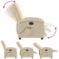 vidaXL Sillón reclinable de masaje eléctrico tela color crema vidaXL Sillón reclinable de masaje eléctrico tela color crema