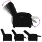 vidaXL Sillón reclinable elevable tela negro vidaXL Sillón reclinable elevable tela negro