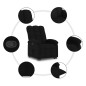 vidaXL Sillón reclinable elevable tela negro vidaXL Sillón reclinable elevable tela negro