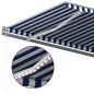 vidaXL Toldo automático con LED sensor de viento azul y blanco 6x3,5 m vidaXL Toldo automático con LED sensor de viento azul y blanco 6x3,5 m