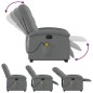 vidaXL Silla de masaje reclinable de pie de tela gris oscuro