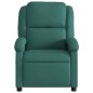 vidaXL Sillón reclinable de masaje eléctrico tela verde oscuro