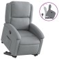 vidaXL Sillón reclinable elevable de tela gris claro vidaXL Sillón reclinable elevable de tela gris claro