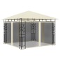 vidaXL Cenador con mosquitera y tira de luces LED crema 3x3x2,73m vidaXL Cenador con mosquitera y tira de luces LED crema 3x3x2,73m