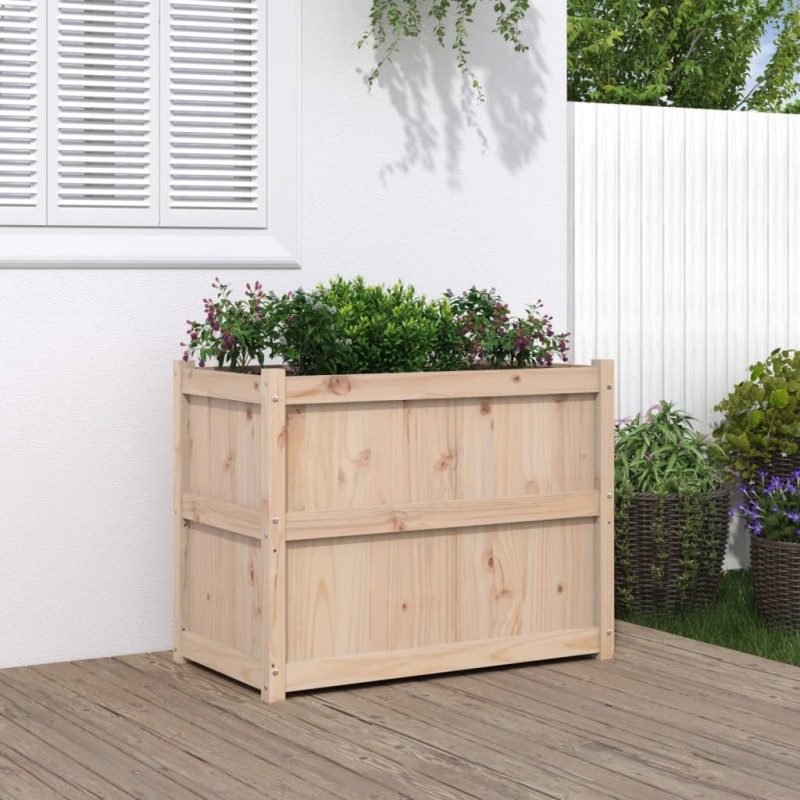 vidaXL Jardinera de madera maciza de pino 90x50x70 cm vidaXL Jardinera de madera maciza de pino 90x50x70 cm