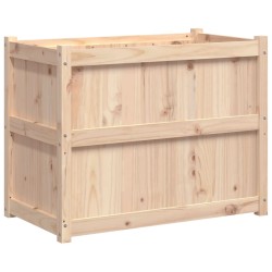 vidaXL Jardinera de madera maciza de pino 90x50x70 cm