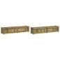 vidaXL Jardineras de exterior 2 unidades madera impregnada de pino vidaXL Jardineras de exterior 2 unidades madera impregnada de pino