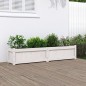 vidaXL Jardinera de madera maciza de pino blanca 150x31x31 cm vidaXL Jardinera de madera maciza de pino blanca 150x31x31 cm
