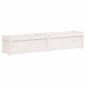 vidaXL Jardinera de madera maciza de pino blanca 150x31x31 cm vidaXL Jardinera de madera maciza de pino blanca 150x31x31 cm