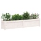 vidaXL Jardinera de madera maciza de pino blanca 150x31x31 cm vidaXL Jardinera de madera maciza de pino blanca 150x31x31 cm