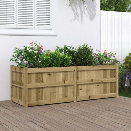 vidaXL Jardinera de madera de pino impregnada 150x50x50cm