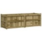 vidaXL Jardinera de madera de pino impregnada 150x50x50cm vidaXL Jardinera de madera de pino impregnada 150x50x50cm