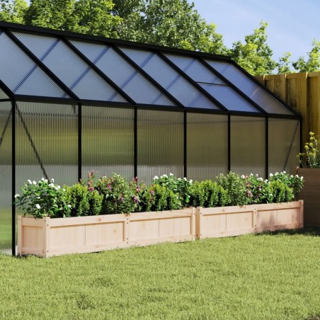 vidaXL Jardineras de exterior 2 unidades madera maciza de pino