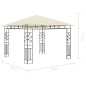 vidaXL Cenador con mosquitera y tira de luces LED crema 3x3x2,73m vidaXL Cenador con mosquitera y tira de luces LED crema 3x3x2,73m