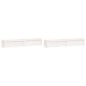 vidaXL Jardineras de exterior 2 unidades madera maciza de pino blanco vidaXL Jardineras de exterior 2 unidades madera maciza de pino blanco