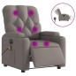 vidaXL Sillón reclinable de masaje eléctrico tela gris taupe vidaXL Sillón reclinable de masaje eléctrico tela gris taupe
