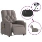 vidaXL Sillón reclinable de masaje eléctrico tela gris taupe vidaXL Sillón reclinable de masaje eléctrico tela gris taupe