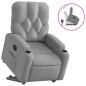 vidaXL Sillón reclinable elevable de tela gris claro vidaXL Sillón reclinable elevable de tela gris claro