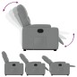 vidaXL Sillón reclinable elevable de tela gris claro vidaXL Sillón reclinable elevable de tela gris claro