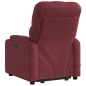 vidaXL Sillón reclinable de masaje elevable tela rojo tinto vidaXL Sillón reclinable de masaje elevable tela rojo tinto