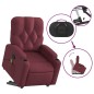 vidaXL Sillón reclinable de masaje elevable tela rojo tinto vidaXL Sillón reclinable de masaje elevable tela rojo tinto