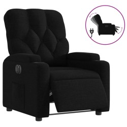 vidaXL Sillón reclinable eléctrico de tela negro