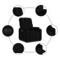vidaXL Sillón reclinable eléctrico de tela negro vidaXL Sillón reclinable eléctrico de tela negro