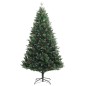 vidaXL Árbol de Navidad artificial con bisagras 150 LED y bolas 150 cm