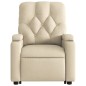 vidaXL Silla de masaje reclinable de pie de tela color crema vidaXL Silla de masaje reclinable de pie de tela color crema