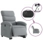 vidaXL Sillón eléctrico reclinable elevable de tela gris claro vidaXL Sillón eléctrico reclinable elevable de tela gris claro