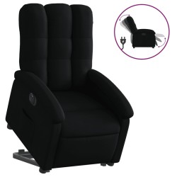 vidaXL Sillón eléctrico reclinable elevable de tela negro