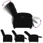 vidaXL Sillón eléctrico reclinable elevable de tela negro vidaXL Sillón eléctrico reclinable elevable de tela negro