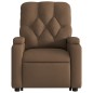 vidaXL Sillón de masaje eléctrico reclinable elevable tela marrón vidaXL Sillón de masaje eléctrico reclinable elevable tela marrón
