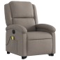 vidaXL Sillón de masaje eléctrico reclinable elevable tela taupé vidaXL Sillón de masaje eléctrico reclinable elevable tela taupé