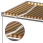 vidaXL Toldo automático LED sensor de viento amarillo y blanco 6x3,5 m vidaXL Toldo automático LED sensor de viento amarillo y blanco 6x3,5 m