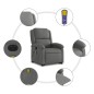 vidaXL Sillón de masaje eléctrico reclinable elevable tela gris oscuro vidaXL Sillón de masaje eléctrico reclinable elevable tela gris oscuro