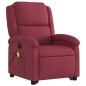 vidaXL Sillón de masaje elevable eléctrico tela rojo tinto