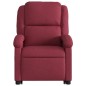 vidaXL Sillón de masaje elevable eléctrico tela rojo tinto
