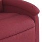 vidaXL Sillón de masaje elevable eléctrico tela rojo tinto
