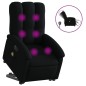 vidaXL Sillón de masaje eléctrico reclinable elevable tela negro vidaXL Sillón de masaje eléctrico reclinable elevable tela negro